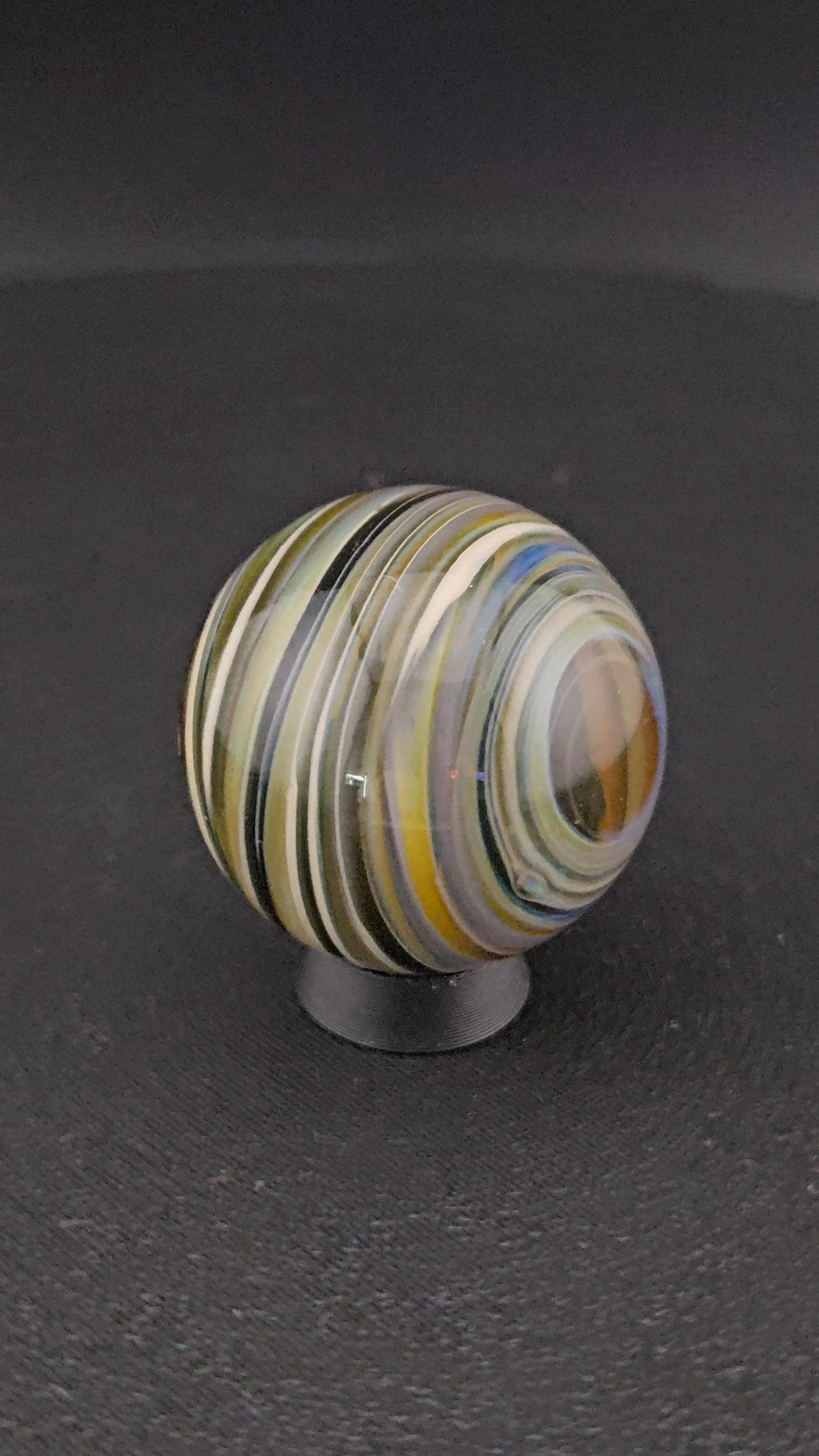 Handmade Glass Art Marble, Contemporary Swirl Design F5 (1.0")