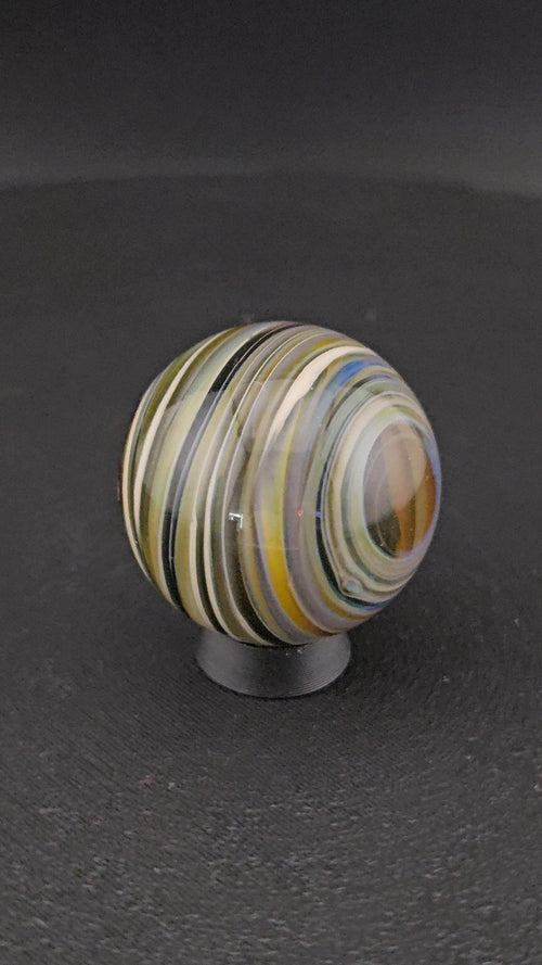Handmade Glass Art Marble, Contemporary Swirl Design F5 (1.0")