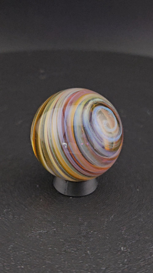 Handmade Glass Art Marble, Contemporary Swirl Design F10 (1.1")