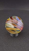 Handmade Glass Art Marble, Contemporary Swirl Design F7 (1.0")