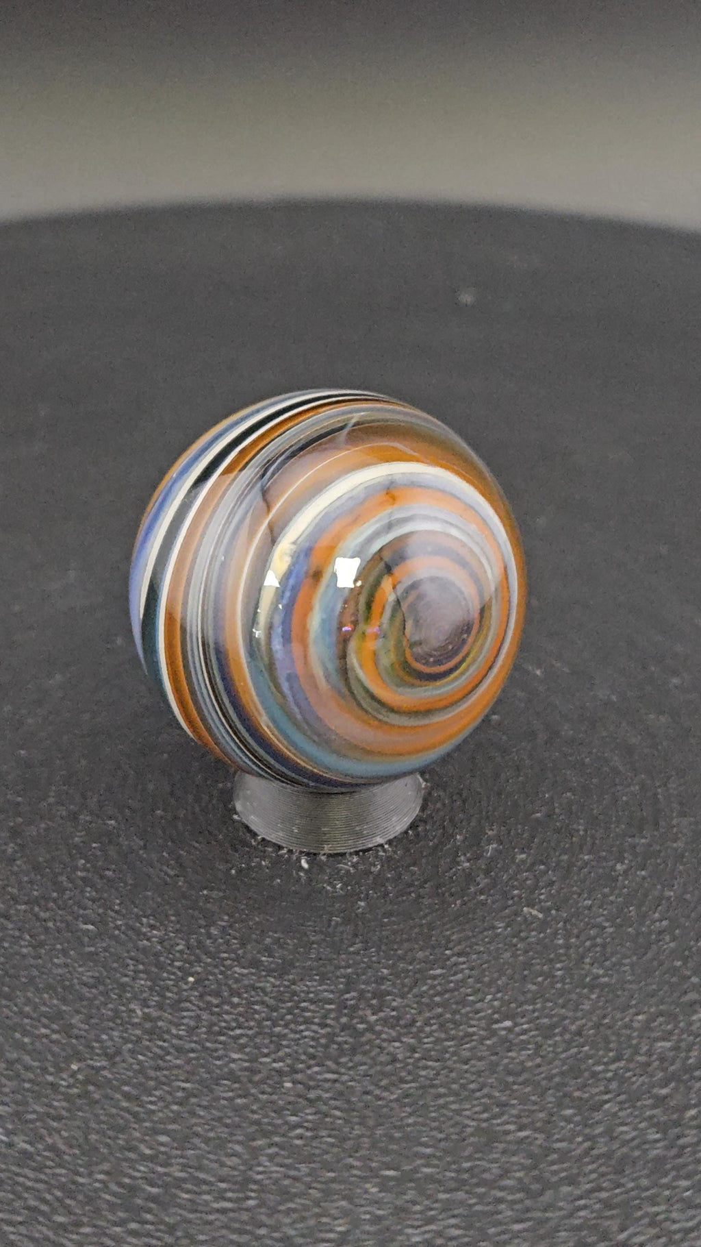 Handmade Glass Art Marble, Contemporary Swirl Design H11 (1.1")