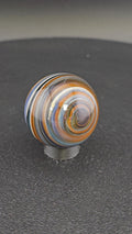 Handmade Glass Art Marble, Contemporary Swirl Design H11 (1.1")