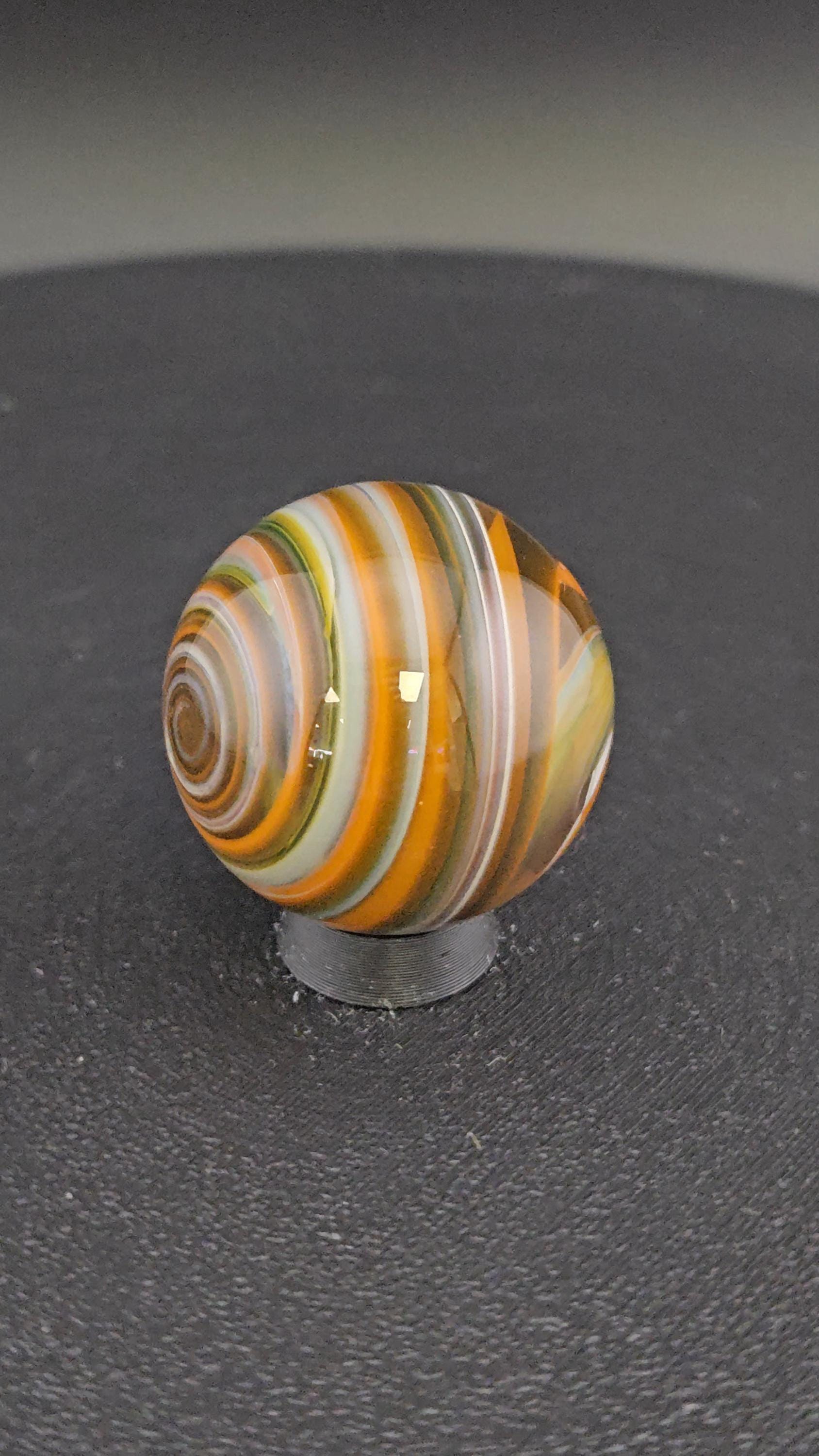 Handmade Glass Art Marble, Contemporary Swirl Design H16 (1.0")