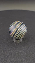 Handmade Glass Art Marble, Contemporary Swirl Design H1 (1.0")