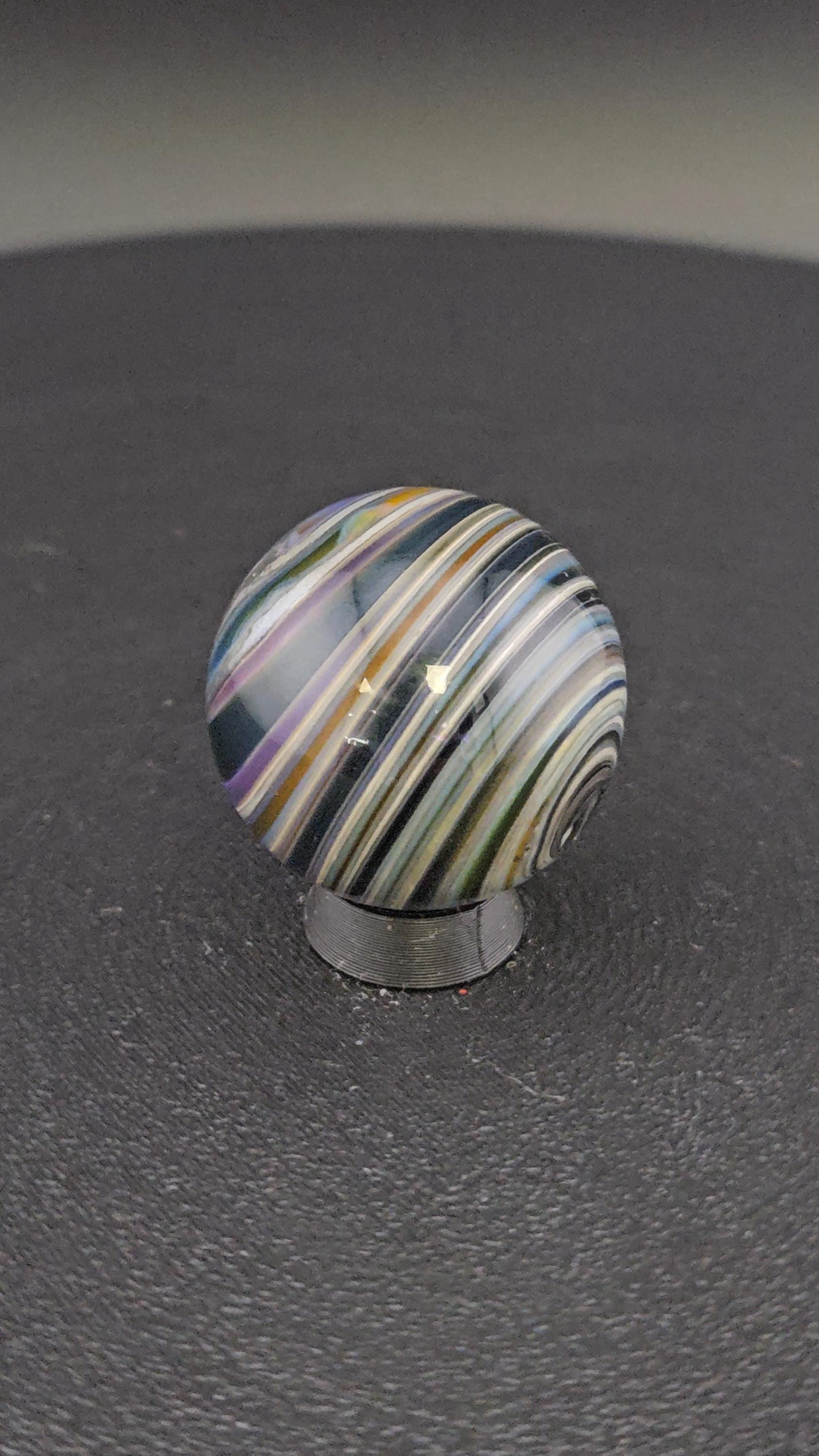 Handmade Glass Art Marble, Contemporary Swirl Design H1 (1.0")