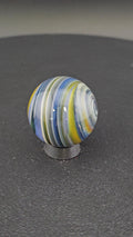 Handmade Glass Art Marble, Contemporary Swirl Design H12 (1.0")