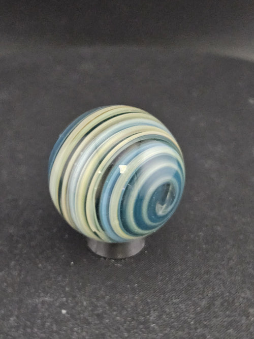 Handmade Glass Art Marble, Contemporary Swirl Design A2 (1.1")
