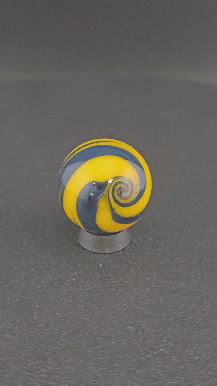 Handmade Glass Art Marble, Contemporary Swirl Design A4 (0.9")