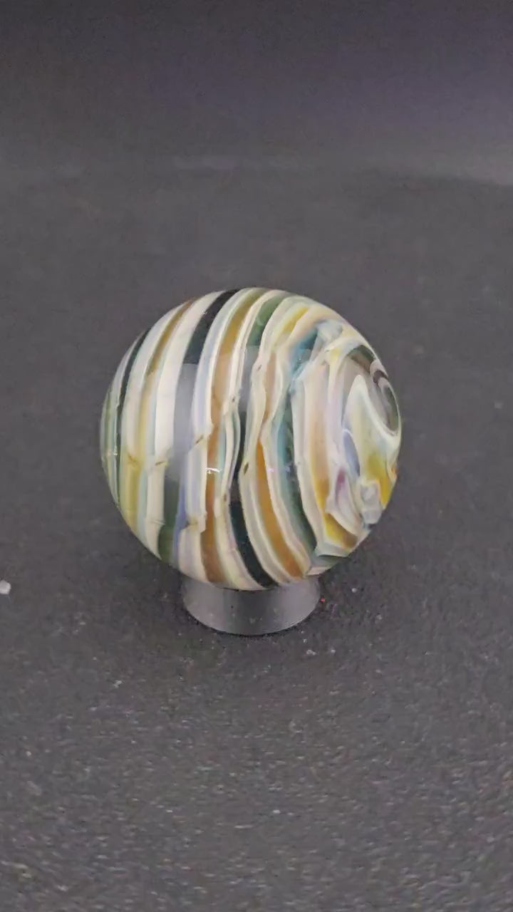 Handmade Glass Marble, Contemporary Art Marble, Glass Art Marble G14 (1.1")