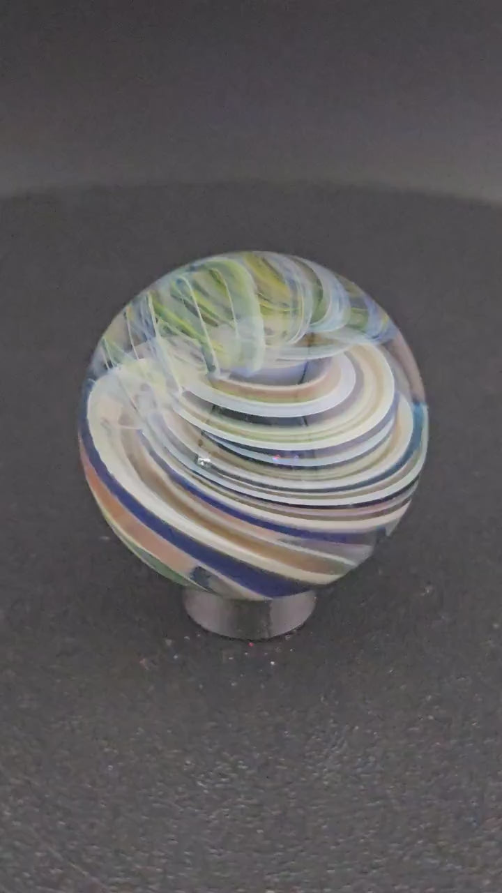 Handmade Glass Marble, Contemporary Art Marble, Glass Art Marble G8 (1.3")